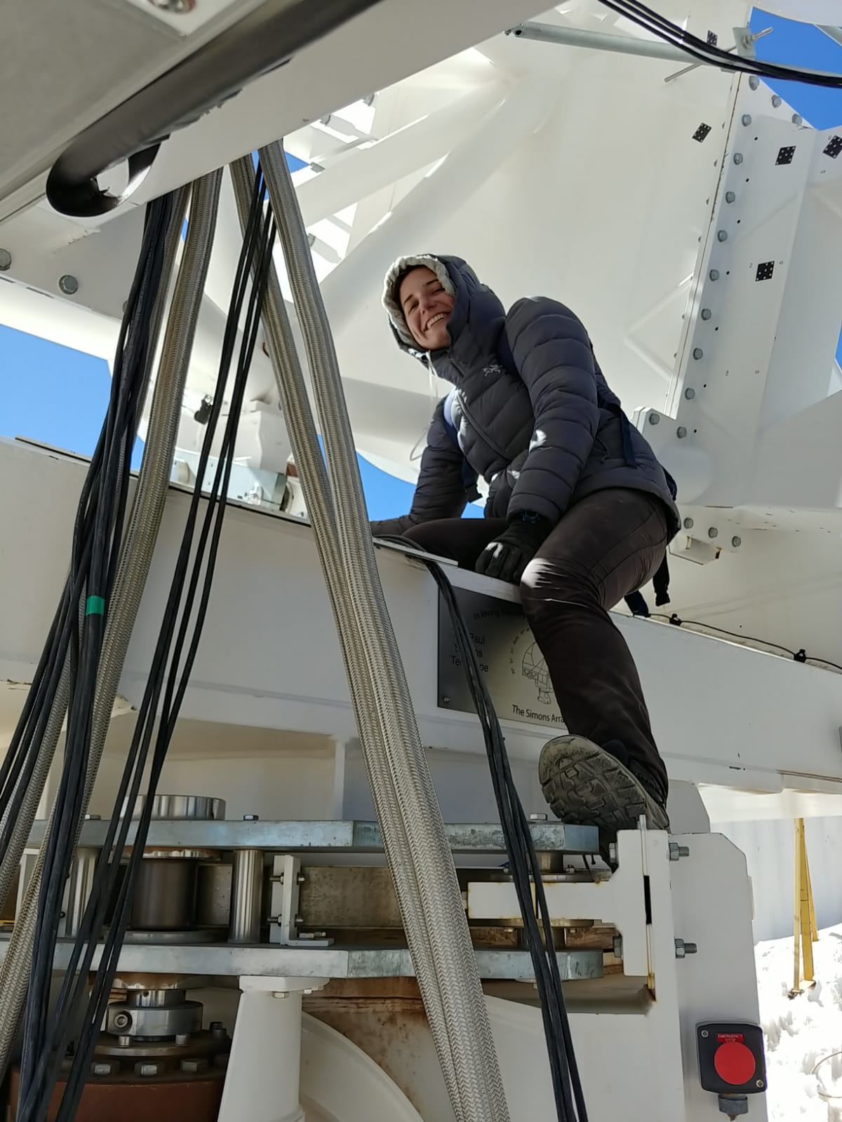 Nicole on the telescope